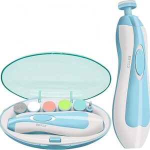 Baby Electric Nail Trimmer – Safe & Painless Nail Care for Newborns to Toddlers (6 Grinding Heads)