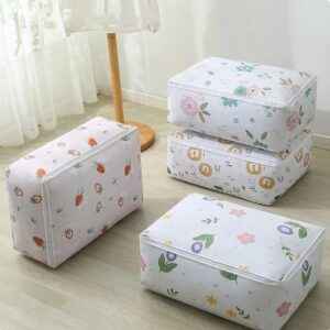 Blanket/Storage Cover Home Improvement Bag Under-Bed Quilt Clothes Storage Bag with Peva Material Washable Waterproof Foldable Transparent Printed Cover
