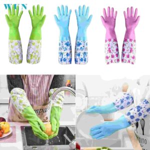 Dish Washing Long Sleeves Gloves Waterproof Cleaning Gloves