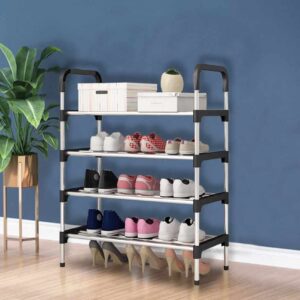 4 Layers Metal Shoe Rack Footwear Shelf